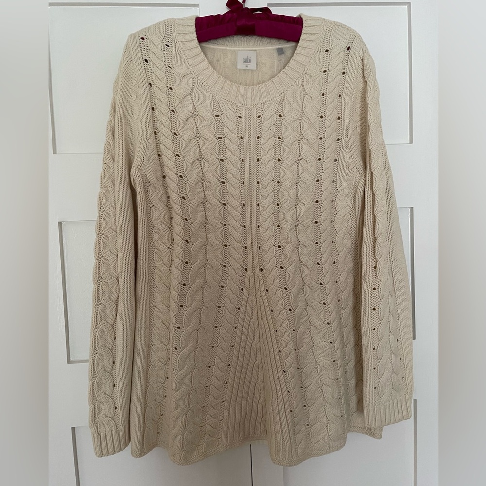 CAbi Cable Knit Tunic Sweater